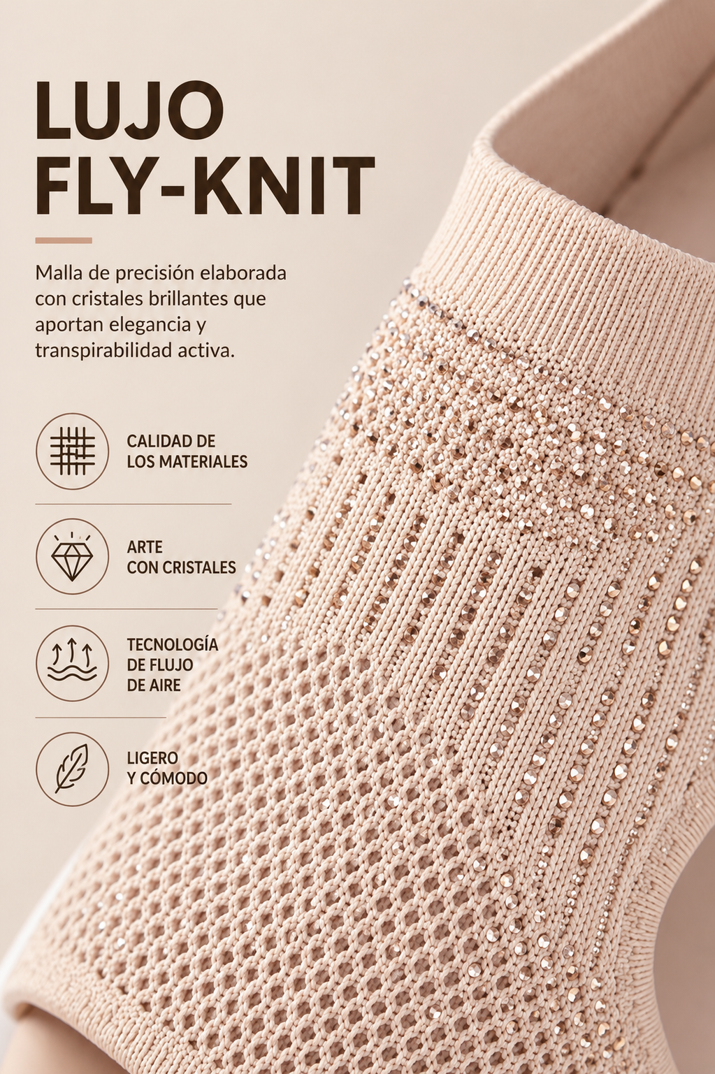 Sandalias de plataforma transpirables de malla para mujer