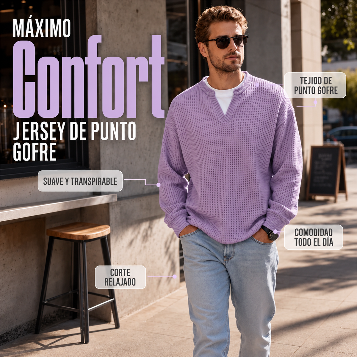 Marc | Jersey gofre