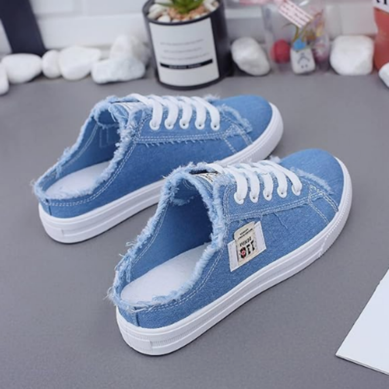 Zapatillas Mule de Denim para Mujer