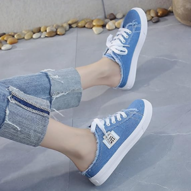 Zapatillas Mule de Denim para Mujer